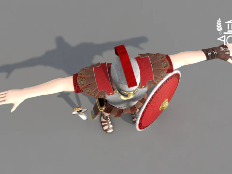 Roman Island Soldier 3D Model