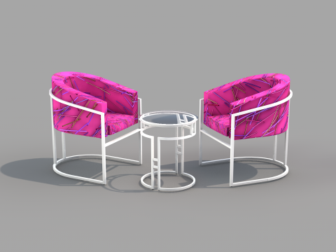 Kit Sofa Alegro Pink Modello 3D