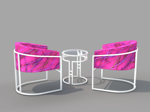 Kit Sofa Alegro Pink Modello 3D