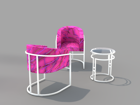Kit Sofa Alegro Pink Modello 3D