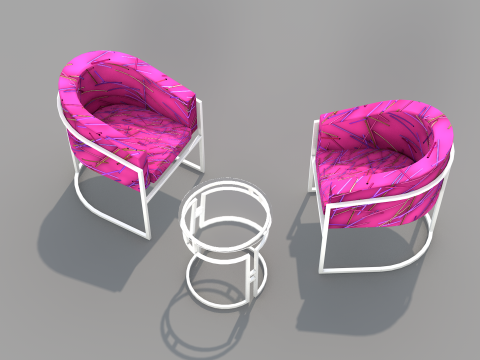 Kit Sofa Alegro Pink Modello 3D