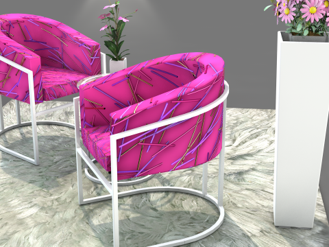 Kit Sofa Alegro Pink Modello 3D