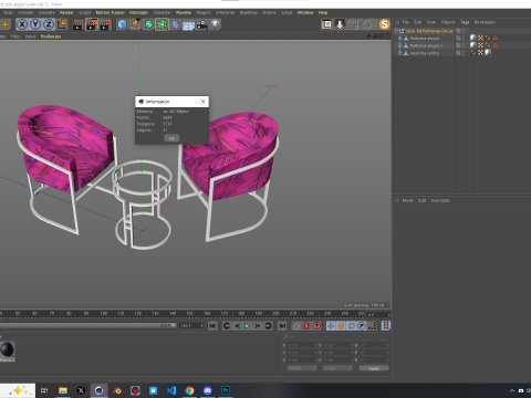 Kit Sofa Alegro Pink Modello 3D
