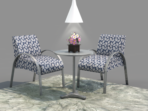 Sofa Carmen Aluminum 3D Model