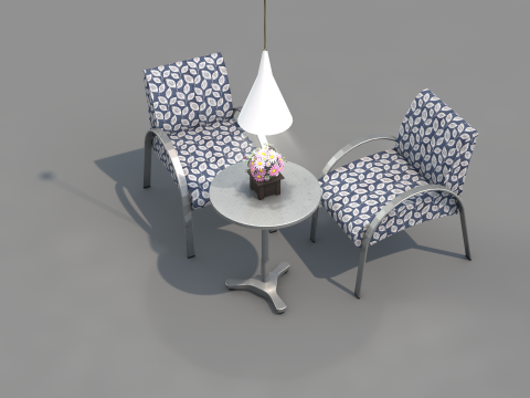 Sofa Carmen Aluminum Modèle 3D