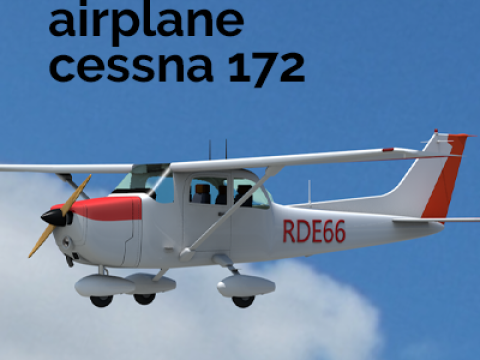 Airplane Cessna 172 3D मॉडल
