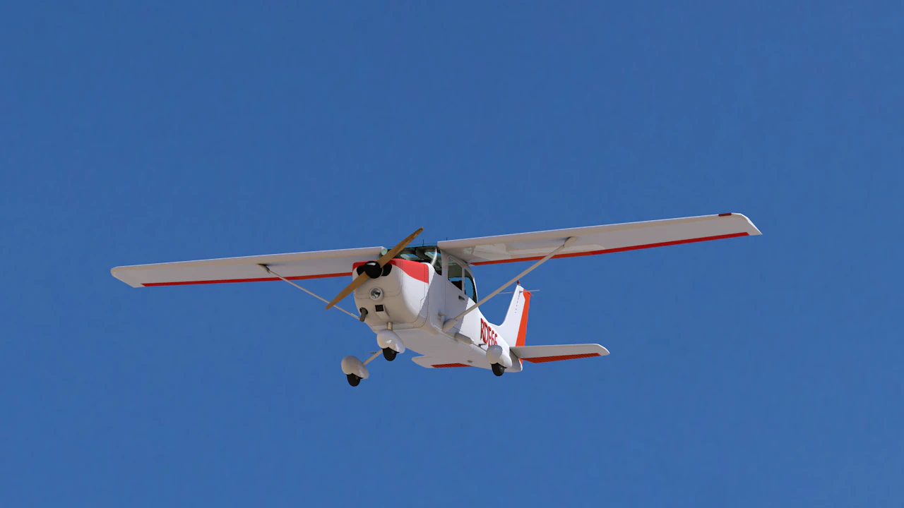 Airplane Cessna 172 3D Model .c4d .max .obj .3ds .fbx .stl .blend 