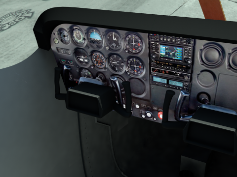 Airplane Cessna 172 3D मॉडल
