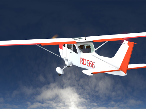Airplane Cessna 172 3D मॉडल