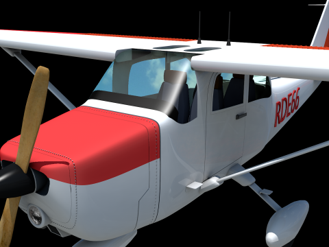 Airplane Cessna 172 3D मॉडल