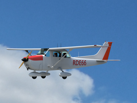 Airplane Cessna 172 3D मॉडल