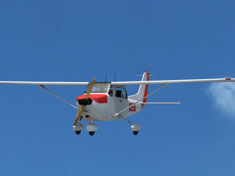 Airplane Cessna 172 3D मॉडल