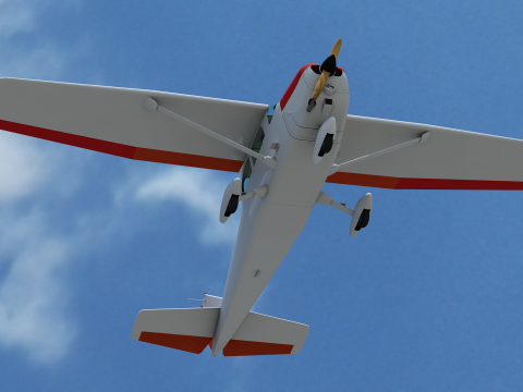 Airplane Cessna 172 3D मॉडल