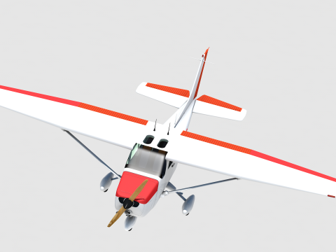 Airplane Cessna 172 3D मॉडल