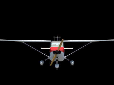 Airplane Cessna 172 3D मॉडल