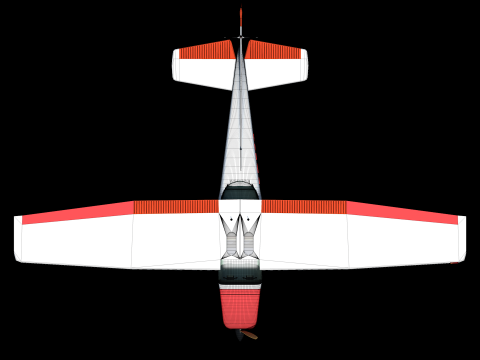Airplane Cessna 172 3D मॉडल