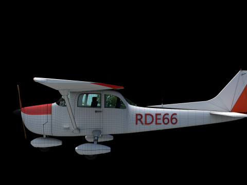 Airplane Cessna 172 3D मॉडल