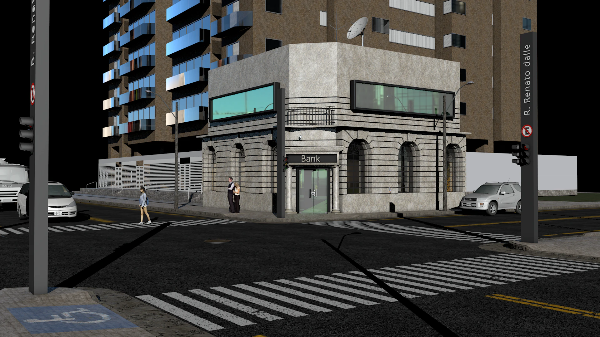 Financial Bank 3D Model .c4d .max .obj .3ds .fbx .stl .blend 