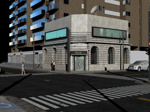 Financial Bank 3D Model