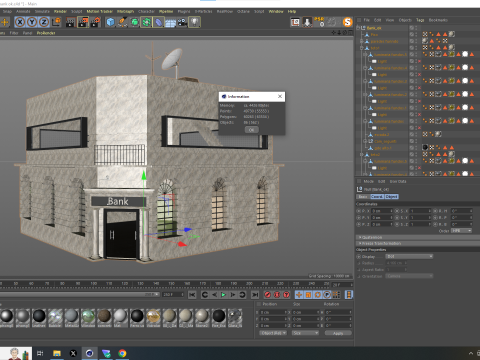 Financial Bank 3D Model