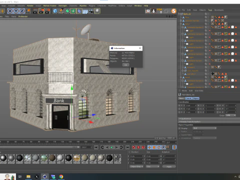 Financial Bank 3D Model