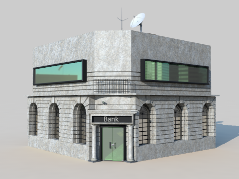Financial Bank 3D Model