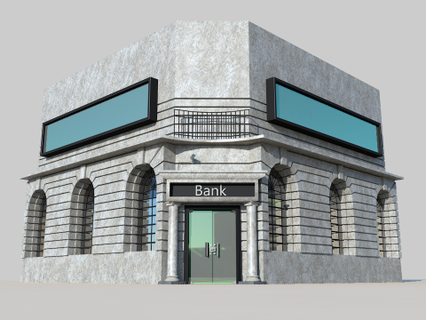 Financial Bank 3D Model