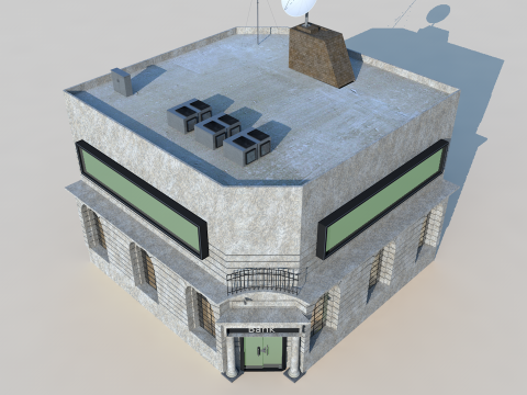 Financial Bank 3D Model