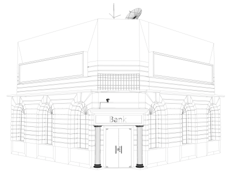 Financial Bank 3D Model