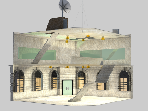 Financial Bank 3D Model