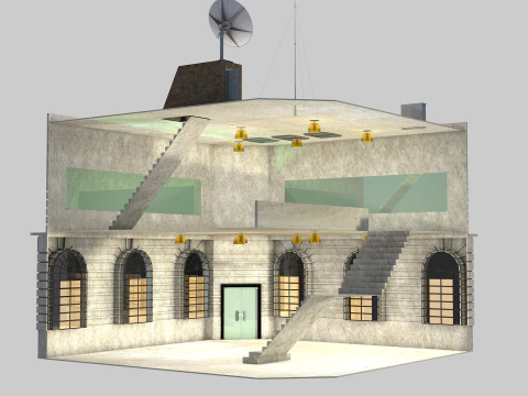 Financial Bank 3D Model