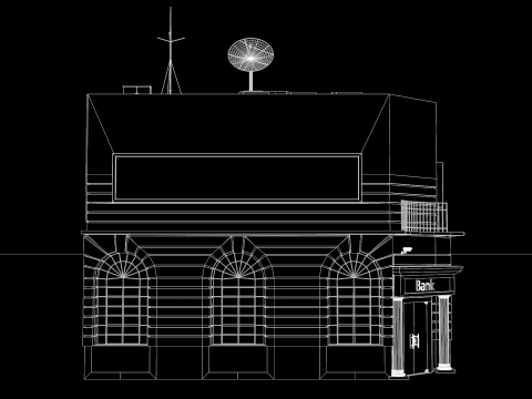 Financial Bank 3D Model