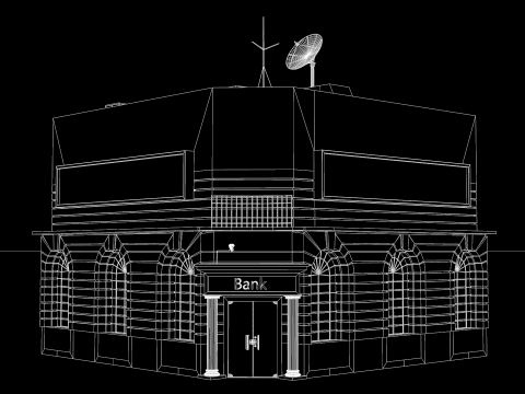 Financial Bank 3D Model