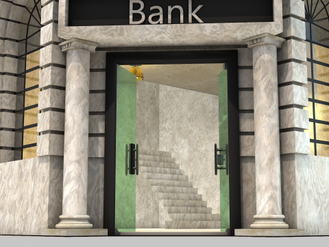Financial Bank 3D Model