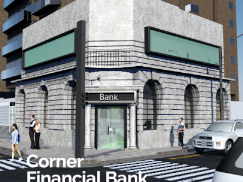 Financial Bank 3D Model