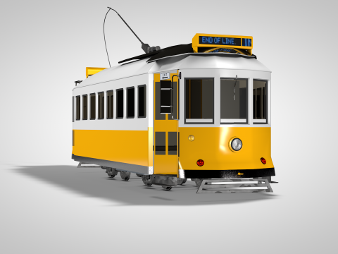 Trains Bondinho De Lisboa 3D 모델