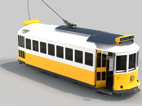 Trains Bondinho De Lisboa Modello 3D