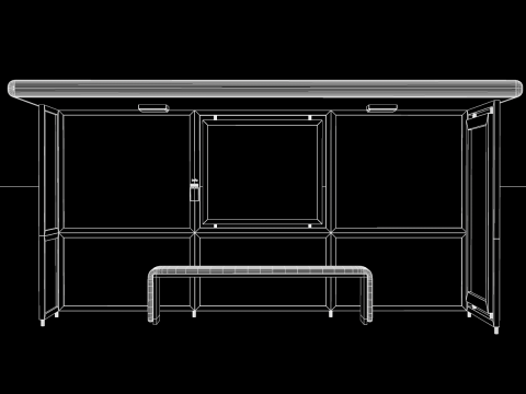 Urban Bus Stop Modèle 3D