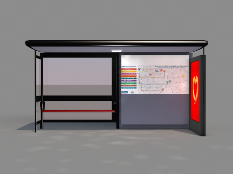 English Bus Stop 3Dモデル