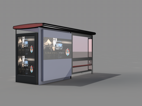 English Bus Stop 3Dモデル