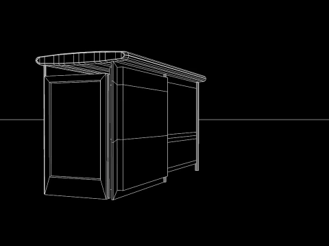 English Bus Stop 3D Model