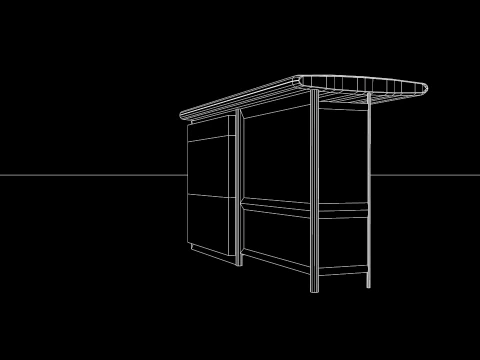 English Bus Stop 3D Model