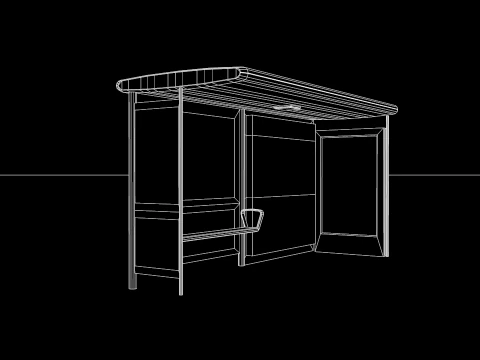 English Bus Stop 3D Model