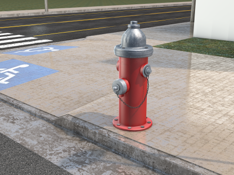 English Fire Hydrant Model 3D