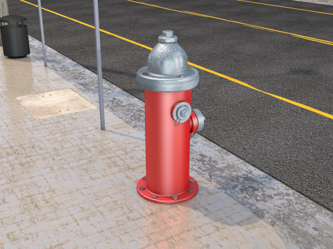 English Fire Hydrant 3D Model