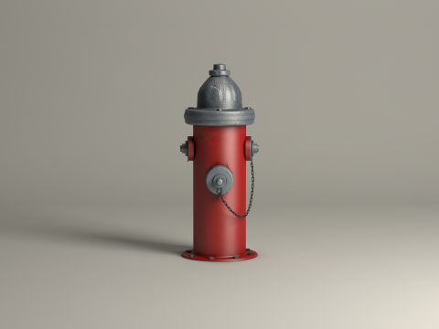 English Fire Hydrant 3D Model