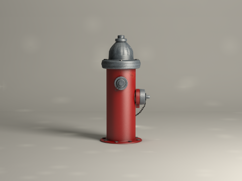 English Fire Hydrant 3D Model