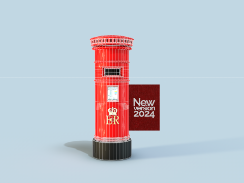 Mail Box English 3D मॉडल