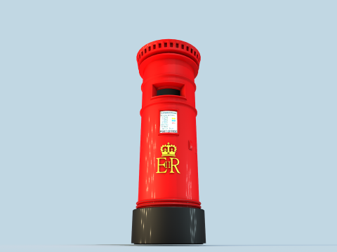 Mail Box English 3D मॉडल
