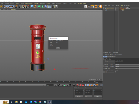 Mail Box English 3D मॉडल